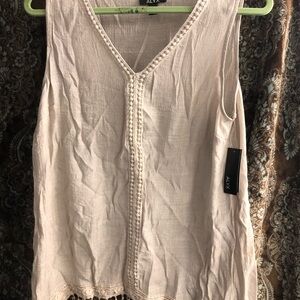 Alyx Women's Neon Beach Sand Light Beige Sleeveless Blouse